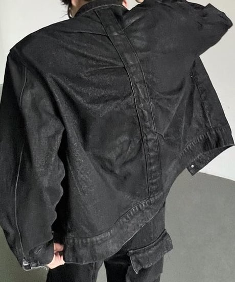 ウォッシュド ブラックデニムジャケット