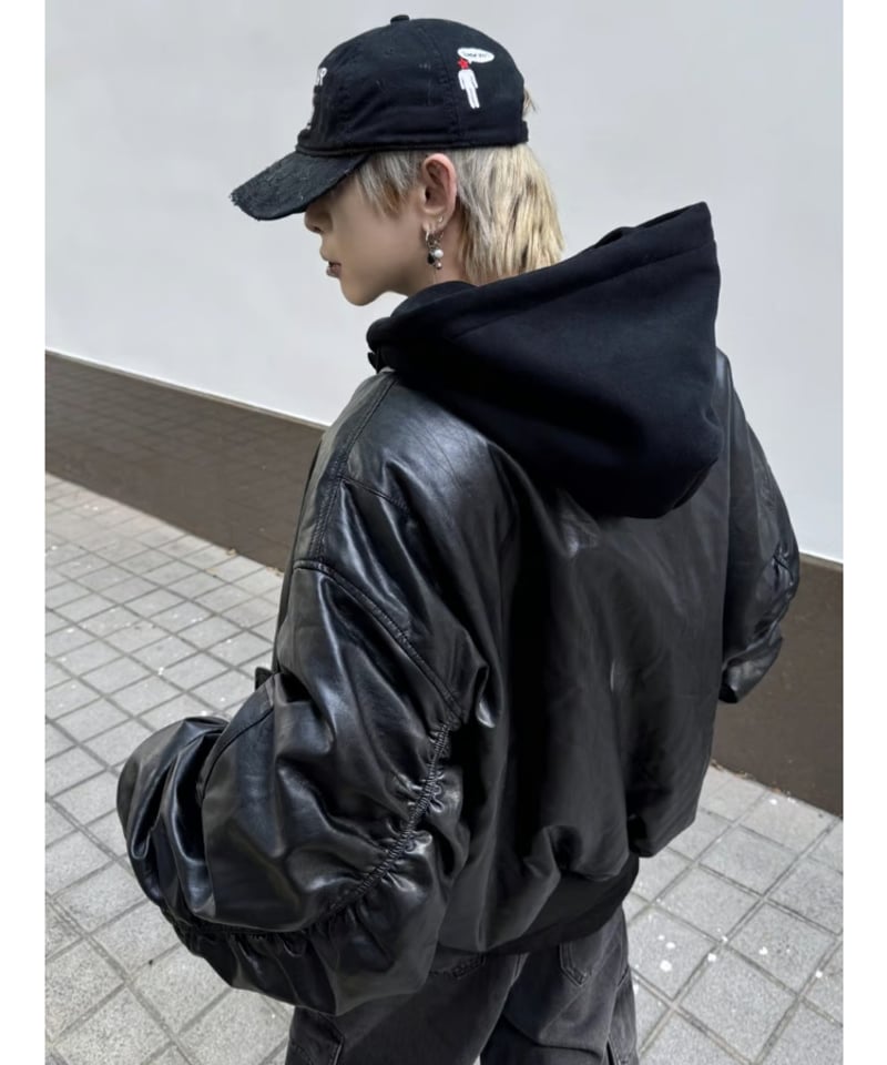 DETAILS　レザーフードジャケット 楽天市場】新品 レザージャケット 上品 フード付き本革 高級羊革