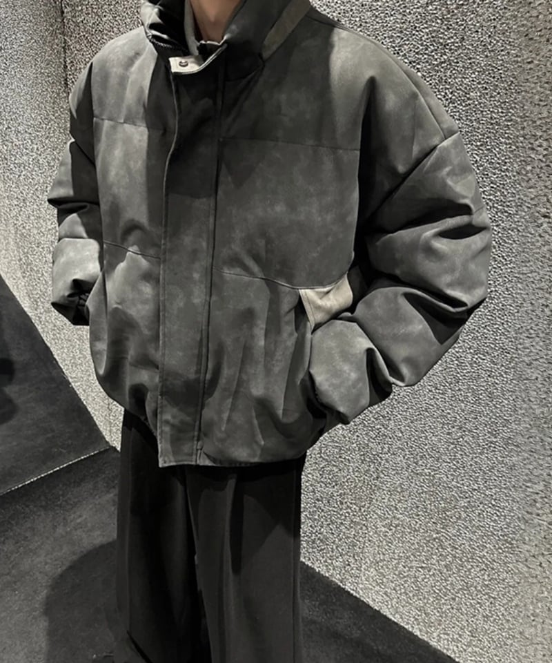 レザージッパー ダウンジャケット / 2color | ness.