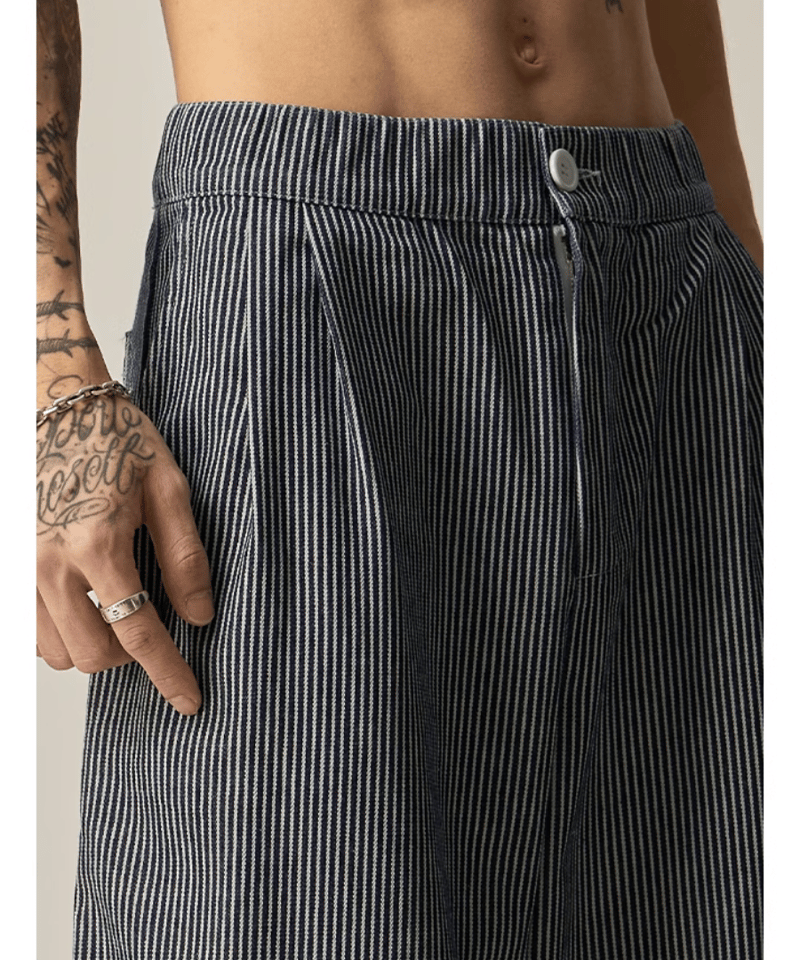 ヒバゴンさん専用　1930年代　コットンストライプトラウザース 1930～40's モーニング用ストライプトラウザーズ(コールパンツ) PT61