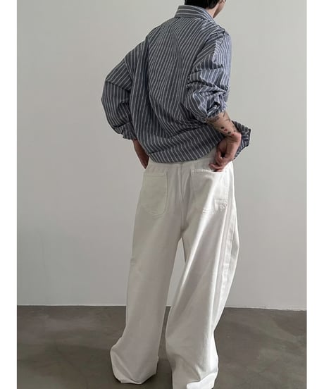 ルーズフィット ワイドデニムパンツ / 4color