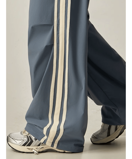 ストライプライン ワイドトラックパンツ / 2color