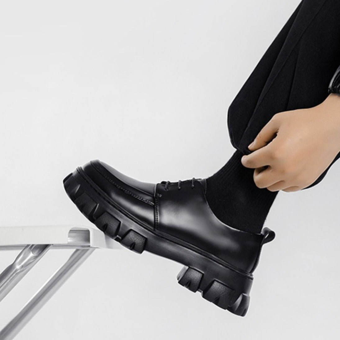 ドレスシューズ,ハイソールレザースイッチシューズ,ブラック,SMALL ドレスシューズ,ハイソールレザースイッチシューズ,ブラック