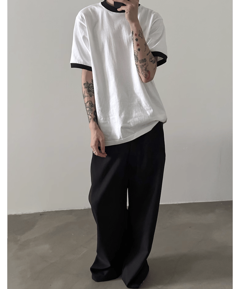モノトーン リンガーTシャツ | ness.