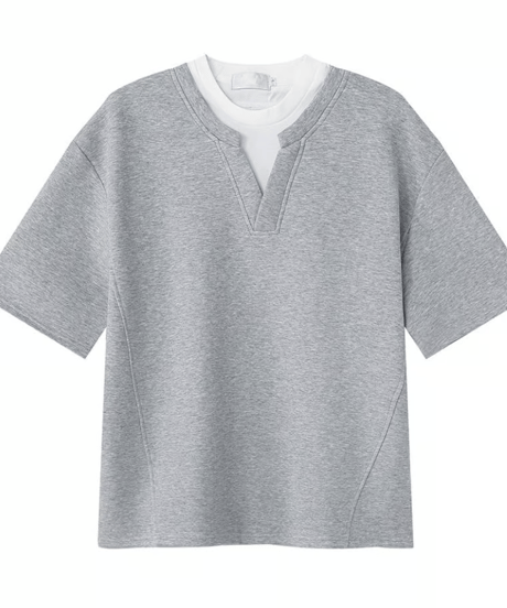 リラックスフィット スキッパー Tシャツ / 2color