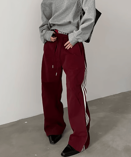 ジップライン ワイドパンツ / 3color