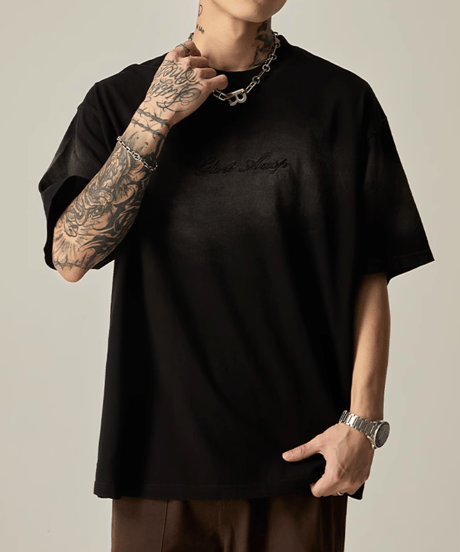 グラデーションスモーク スクリプトロゴTシャツ