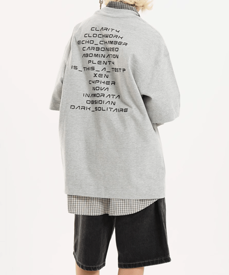 バックテキスト オーバーサイズTシャツ / 2color