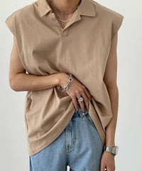 ルーズカジュアル スキッパーポロシャツ / 2color
