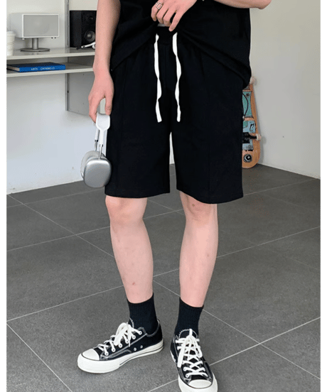 ハーフジップポロ＆ショーツセットアップ / 3color set up
