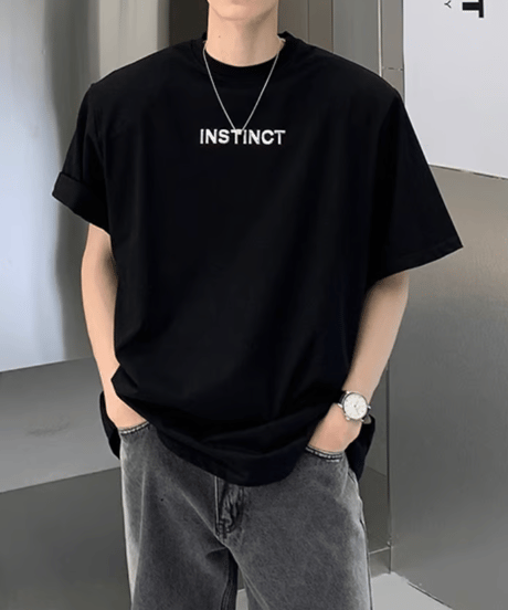 フロントプリント リラックスフィットTシャツ / 2color