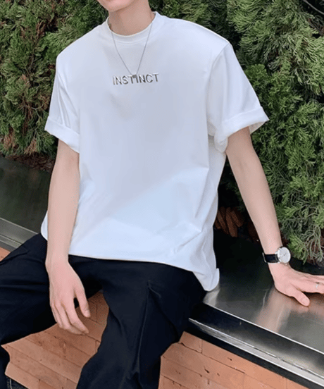 フロントプリント リラックスフィットTシャツ / 2color