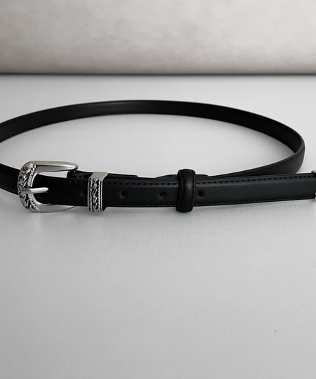 シルバーバックル レザーベルト