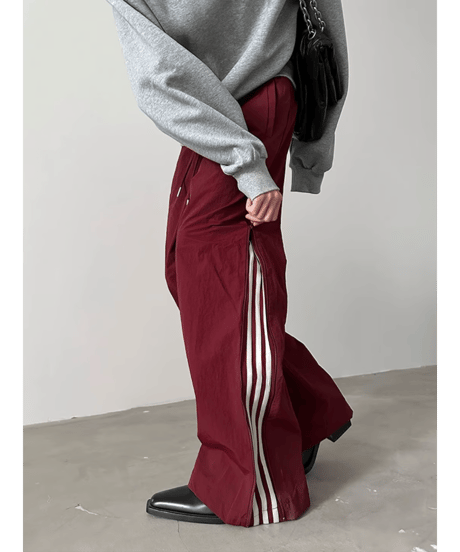 ジップライン ワイドパンツ / 3color
