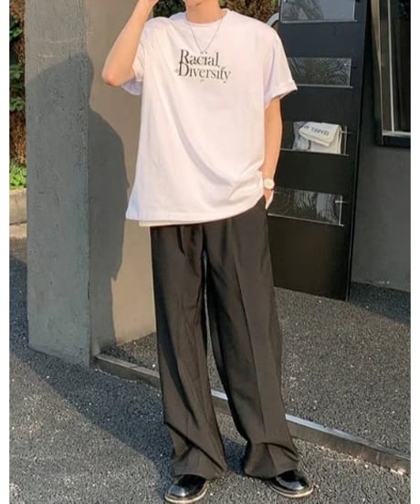 レタリング オーバーサイズTシャツ / 2color