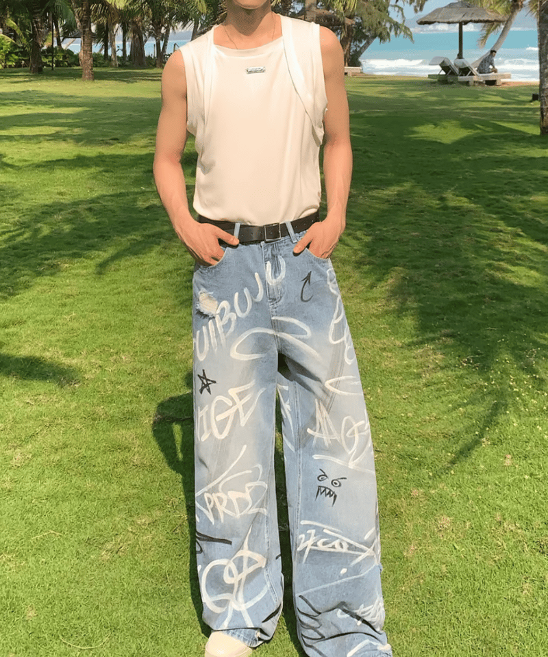 グラフィティ デニムパンツ | ness.