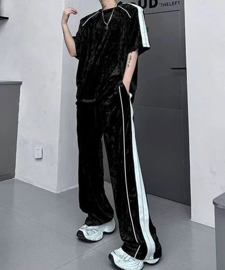 サマースタイル ベロアセットアップ