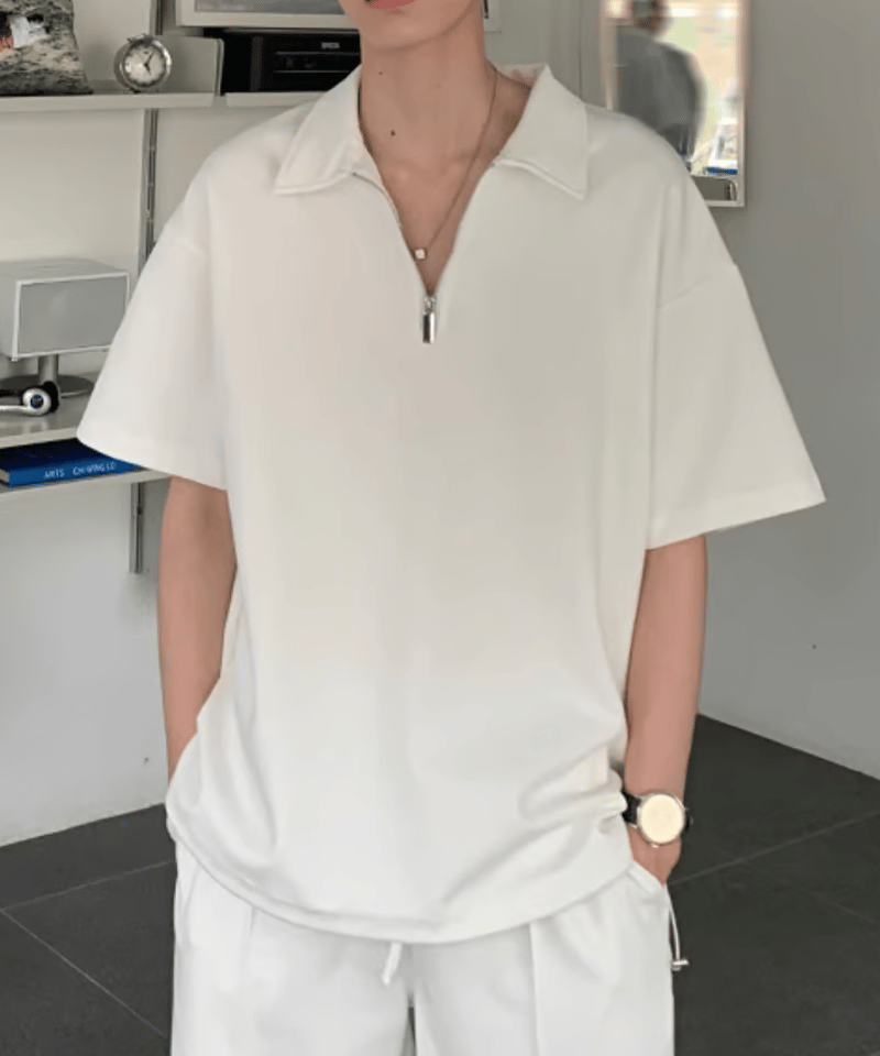 ハーフジップポロ＆ショーツセットアップ / 3color set up | ness.