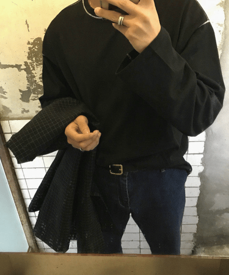 ゴールドスクエアバックル カウレザーベルト