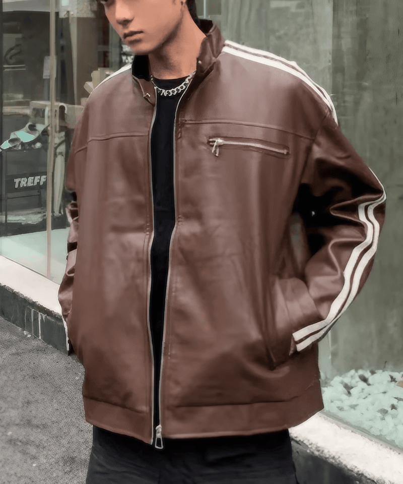 ストリートライン PUレザートラックジャケット / 2color | ness.