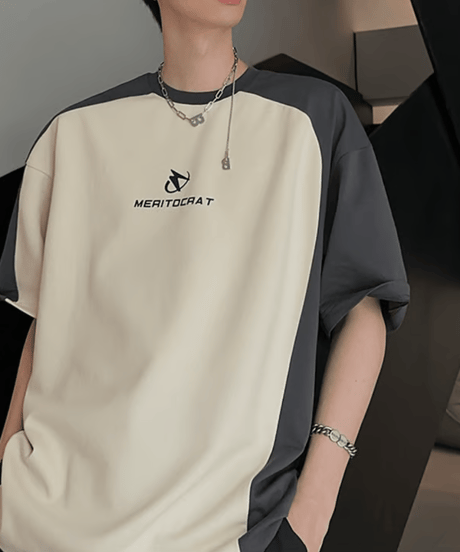 バイカラー ルーズシルエットTシャツ