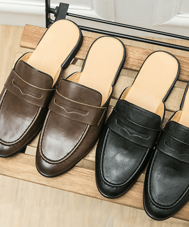 レザー バックレスローファー / 2color | ness.