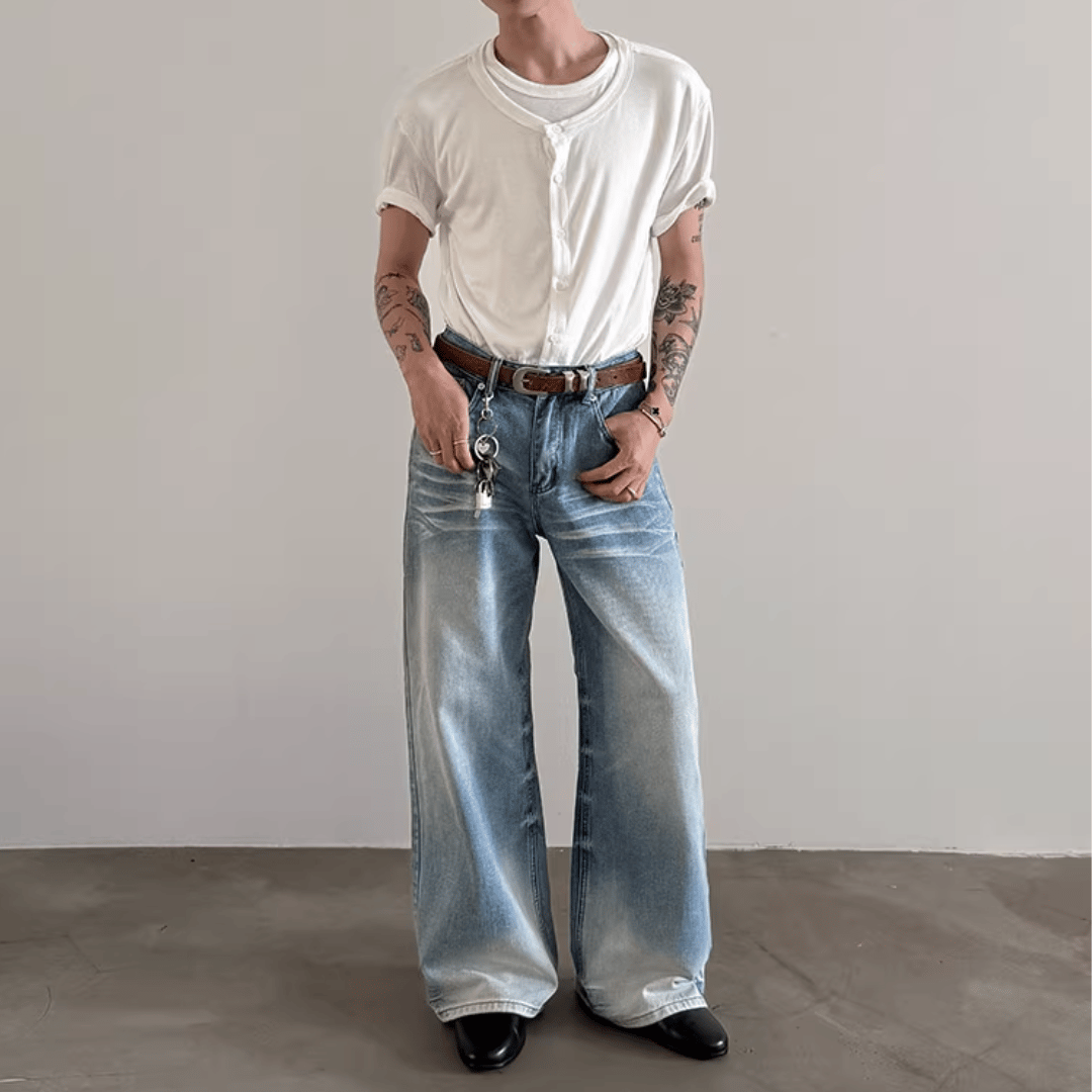 50s rayon nylon サンフェード ワイド スラックス 50s rayon nylon