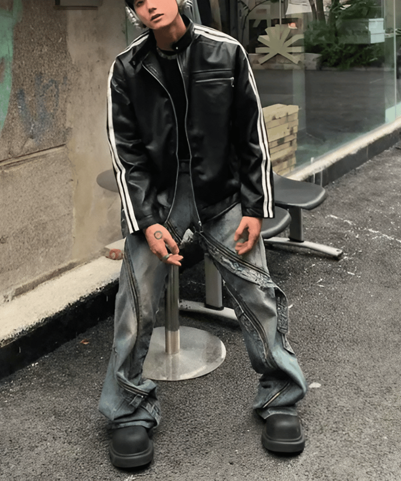 ストリートライン PUレザートラックジャケット / 2color | ness.