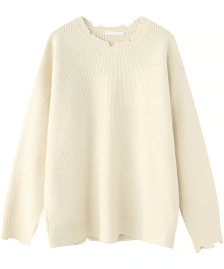 ダメージルーズ ニットセーター / 3color