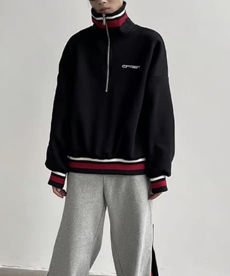 ハーフジップ トラックジャケット