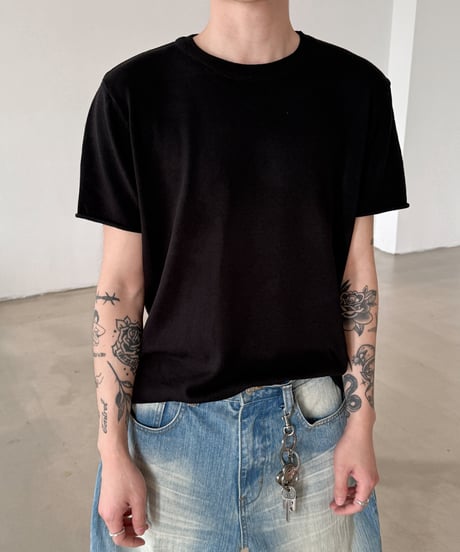 シンプルミニマル クルーネックTシャツ / 3color