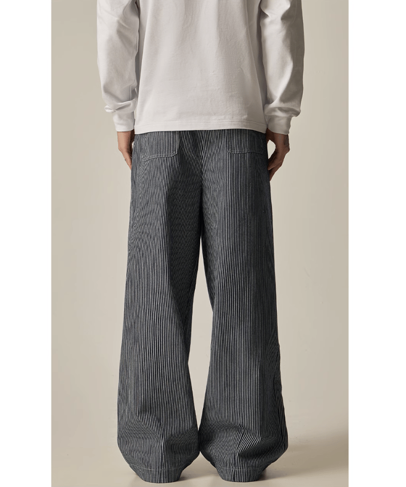ヒッコリーストライプ ワイドトラウザー / 2color | ness.