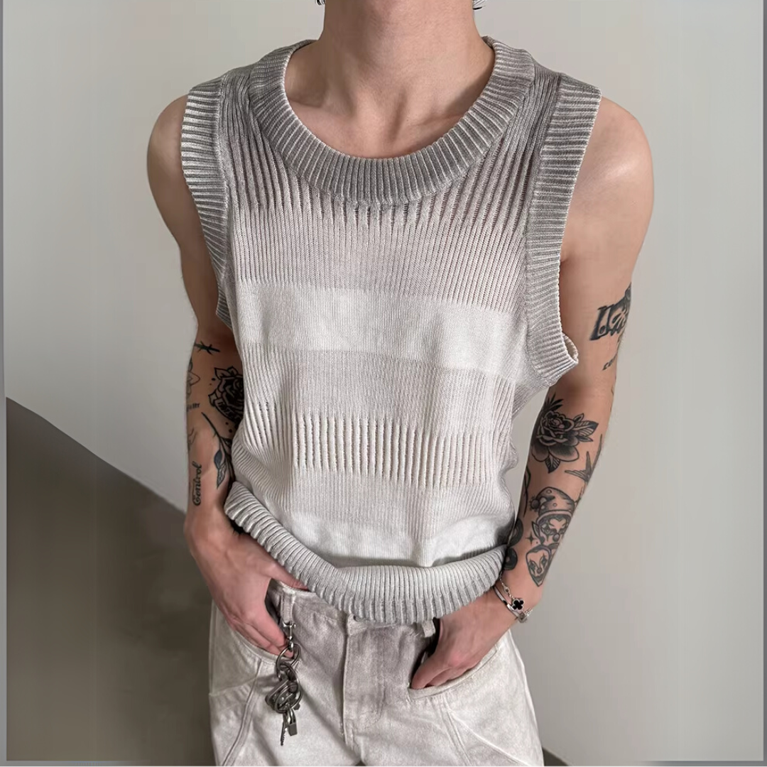 グラデーションリブニット タンクトップ / 2colors | ness.