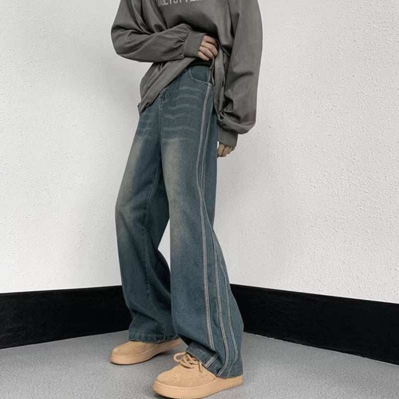 サイドライン・ワイドデニムパンツ | ness 