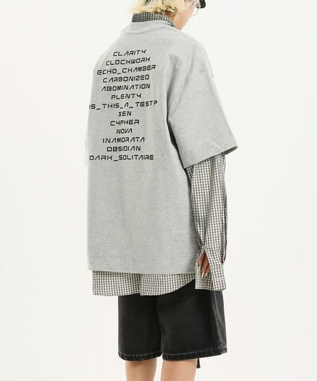 バックテキスト オーバーサイズTシャツ / 2color
