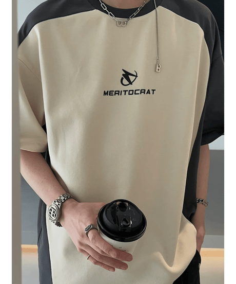 バイカラー ルーズシルエットTシャツ