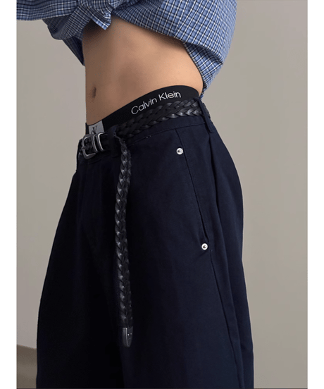 ワイドシルエット バギーハーフパンツ