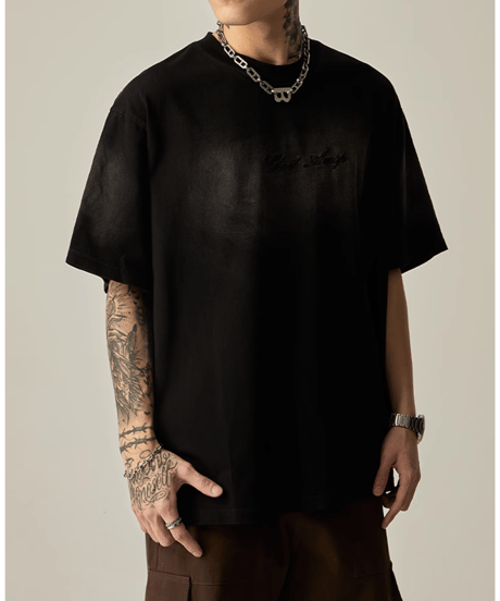 グラデーションスモーク スクリプトロゴTシャツ