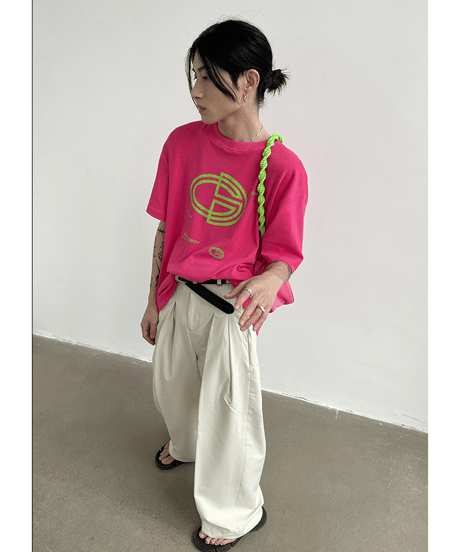 ジェネシスボーイ チョークロゴ ルーズシルエット Tシャツ / 5color