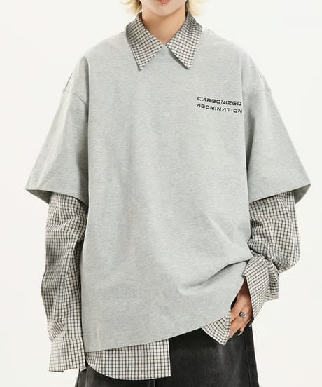 バックテキスト オーバーサイズTシャツ / 2color