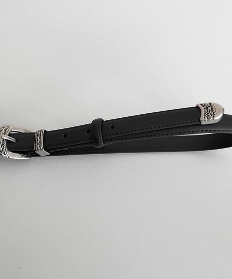 シルバーバックル レザーベルト