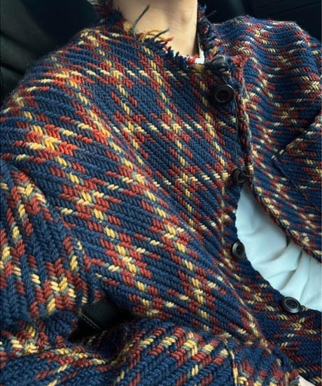 ヴィンテージチェック フリンジジャケット