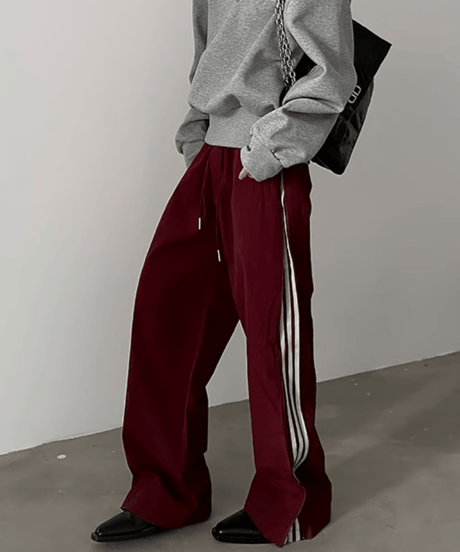 ジップライン ワイドパンツ / 3color