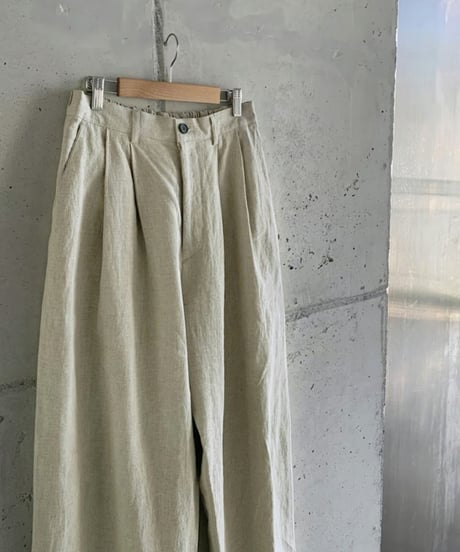 リラックスリネン ワイドパンツ