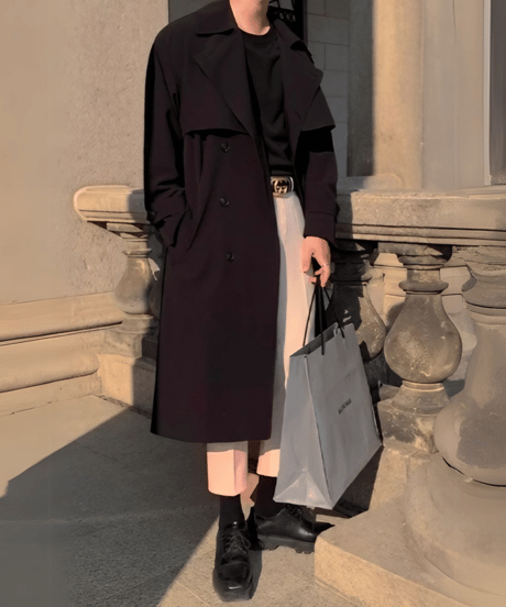 クラシック ロングトレンチコート / 2color