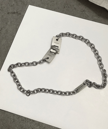 ダブルブロック チェーンネックレス