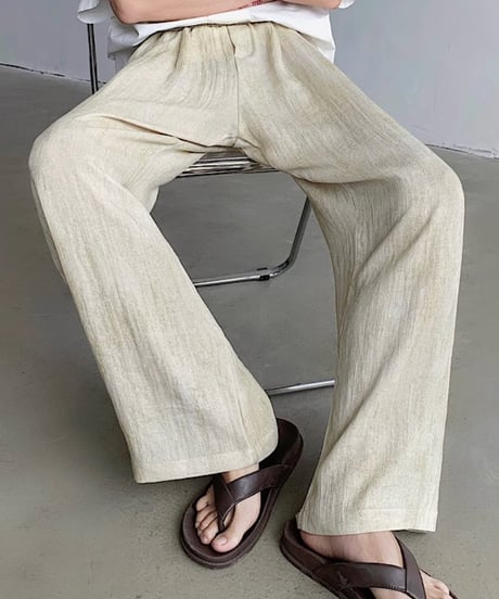 リラックスリネン・ワイドパンツ / 2color