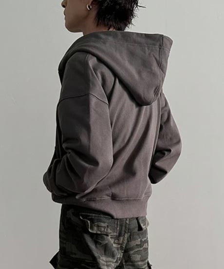 ワイドシルエット ジップパーカー / 3color