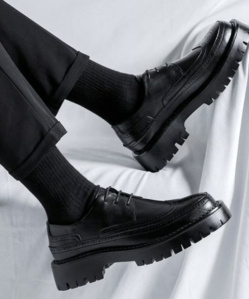 ラッドミュージシャン】ダービーシューズ 厚底 ラバーソール ドレス