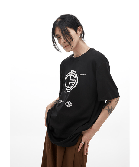ジェネシスボーイ チョークロゴ ルーズシルエット Tシャツ / 5color